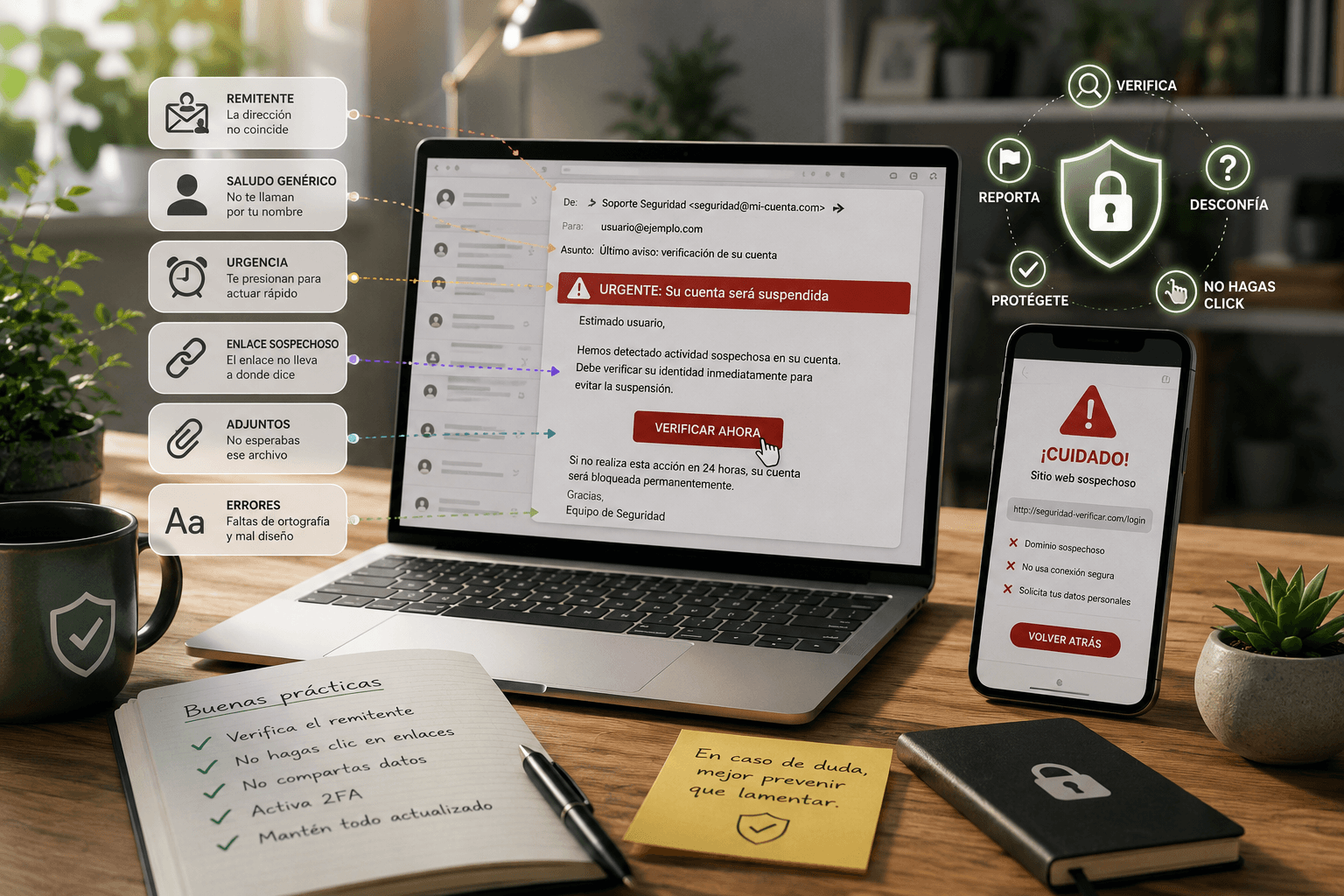 Correos fraudulentos: cómo detectarlos y protegerte sin ser experto en ciberseguridad